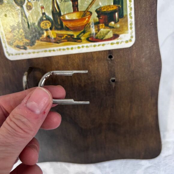 Wooden Recipe Card Holder Vintage Brown Stand Cottage Core Country Chic - Picture 8 of 9